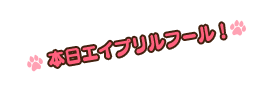 本日エイプリルフール！